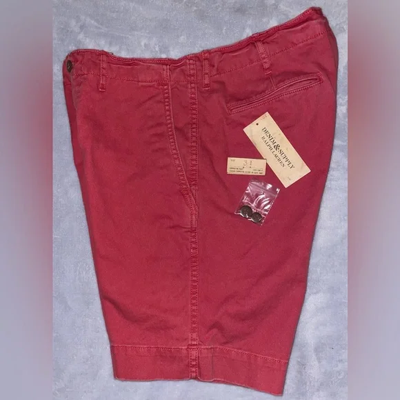 Denim & Supply Ralph Lauren NWT Men’s Chino Red Shorts Cotton Casual Dressy 31 - Picture 6 of 11